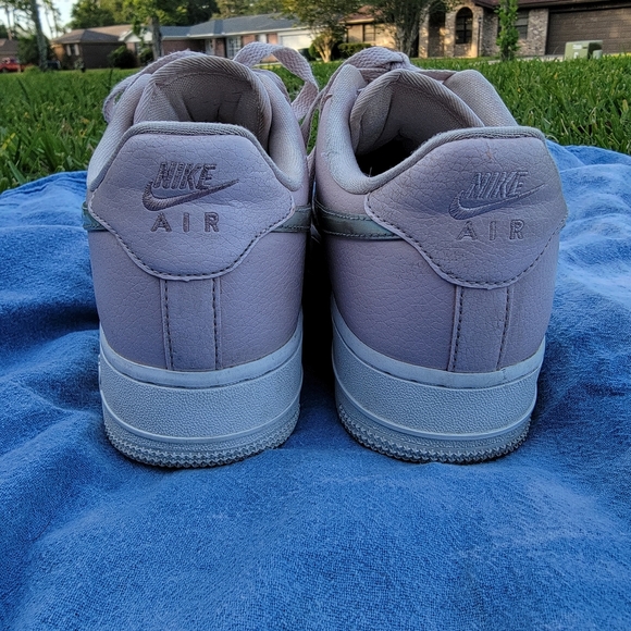 NIKE Air Force ones Pink Iridescent Swoosh Womens size Size 7.5 - Picture 2 of 14